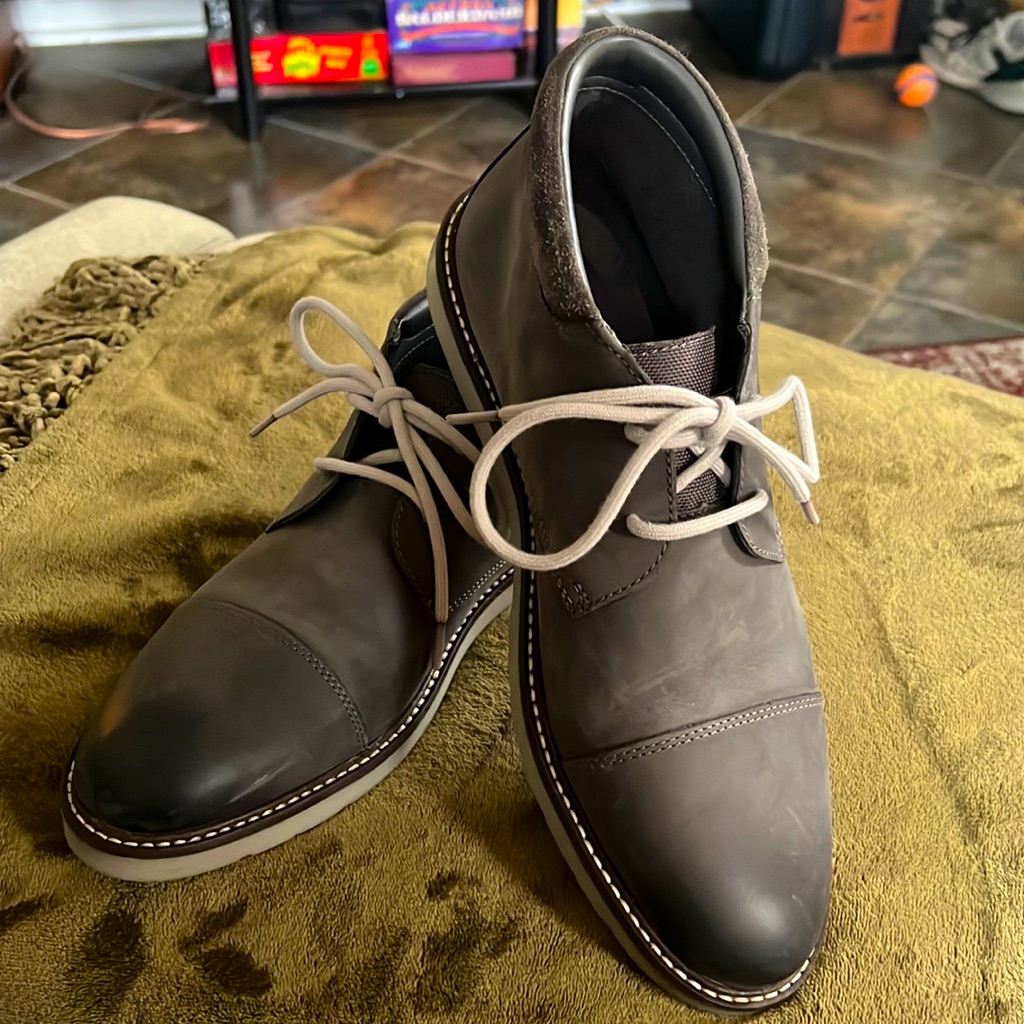 Gray Leather Chukka Boots - Collection By Clarks